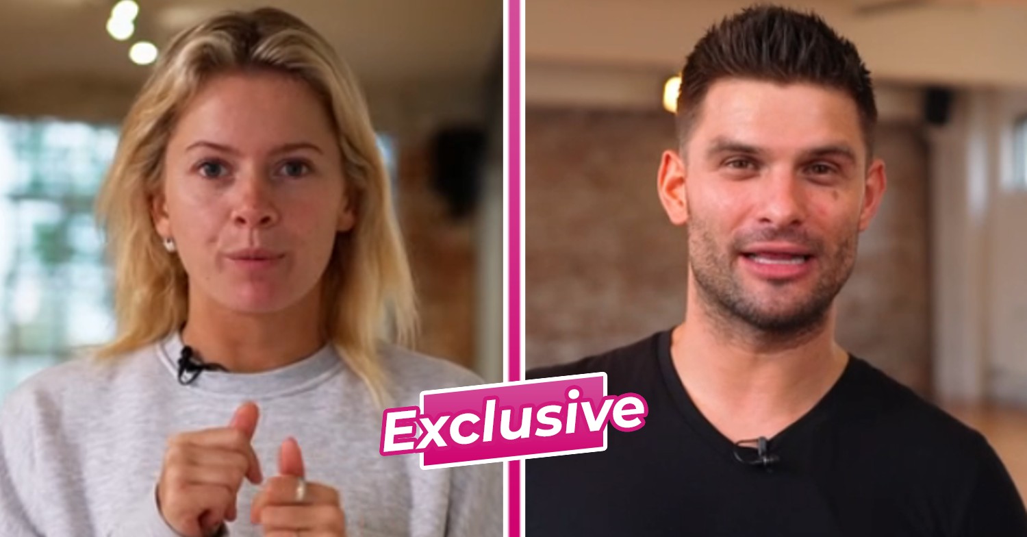 Tasha Ghouri and Aljaz Skorjanec in Strictly training