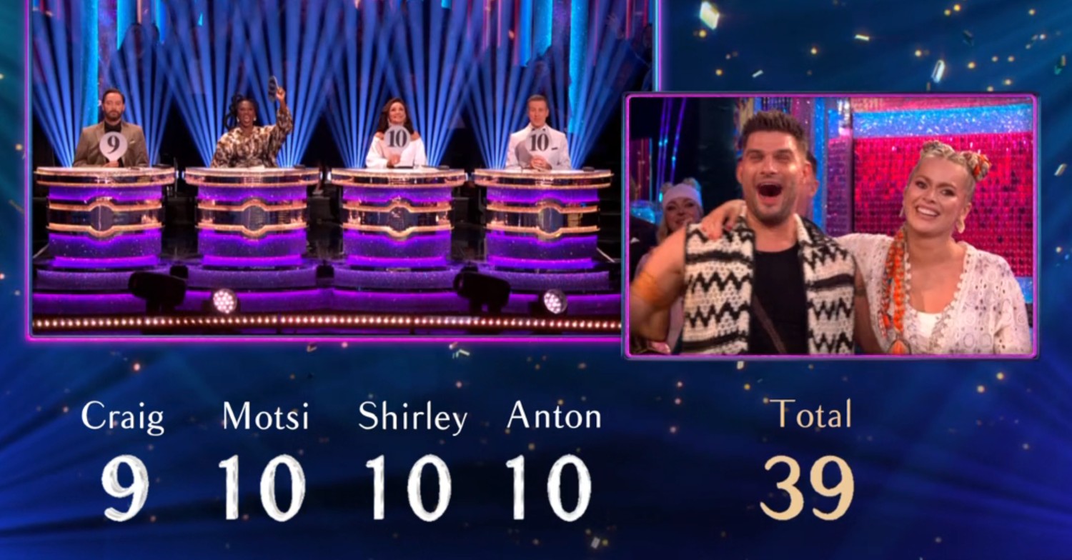 Tasha scores 39 on Strictly