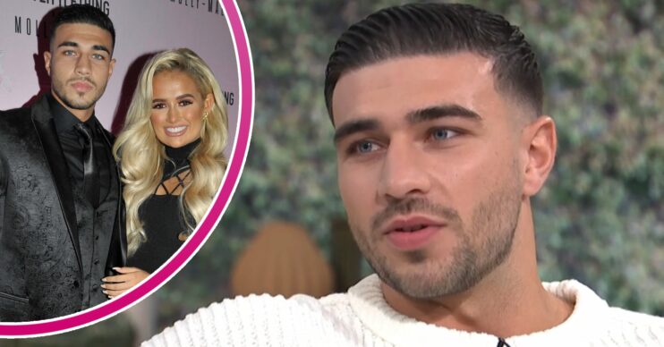 Tommy Fury on This Morning and inset with Molly