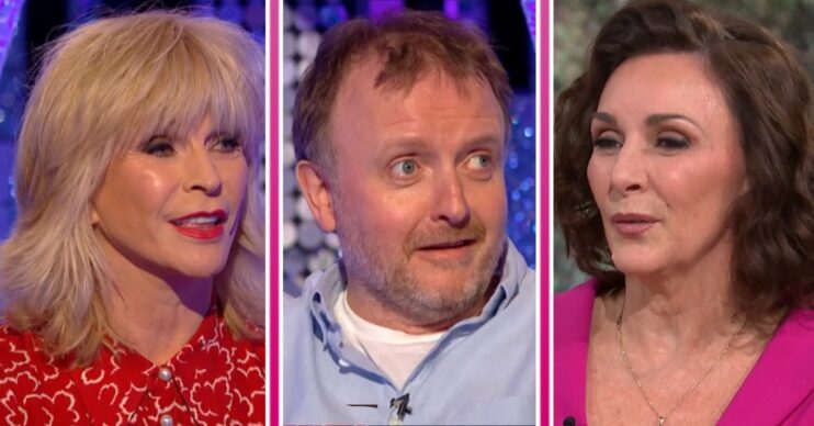 Toyah Willcox, Chris McCausland and Shirley Ballas speaking to camera