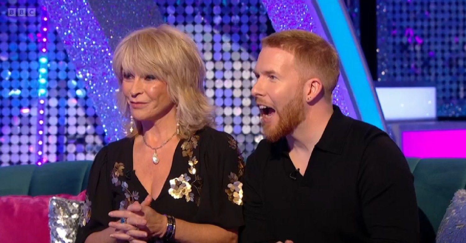 Toyah Willcox and Neil Jones talking on Strictly It Takes Two