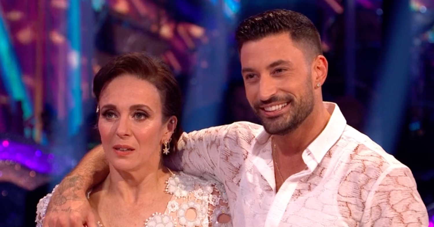 Amanda Abbington and Giovanni Pernice smiling on Strictly