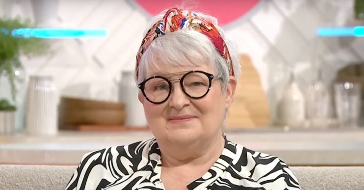 Janey Godley on Lorraine smiling