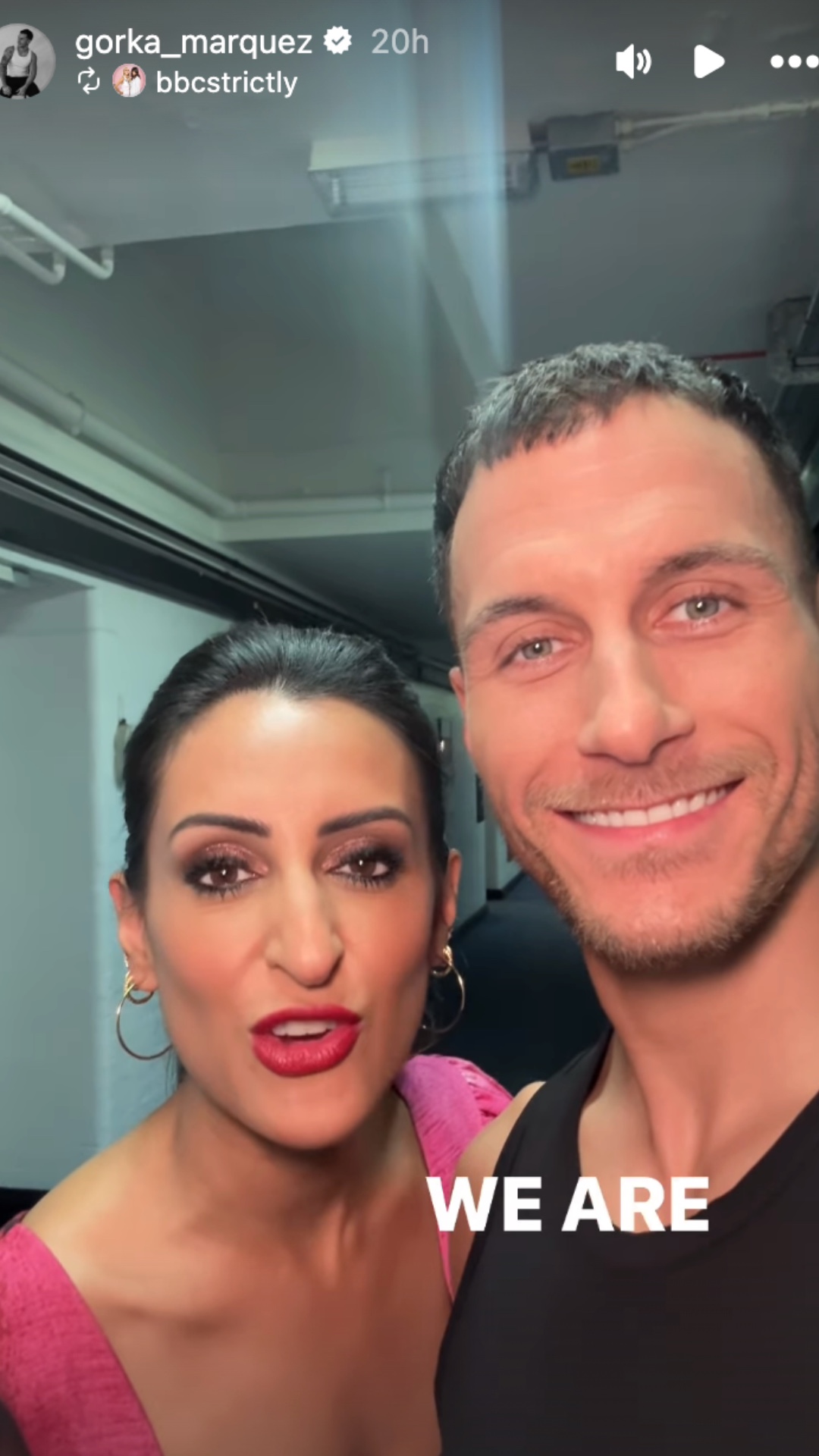 Dr Punam Krishan and Gorka Marquez talking in a selfie video