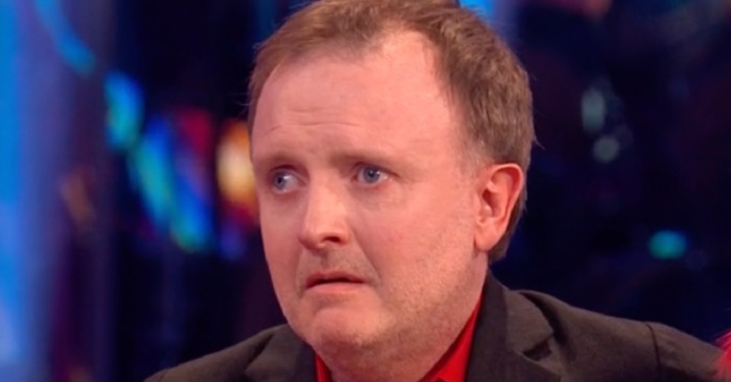 Chris McCausland with emotional expression on Strictly Come Dancing