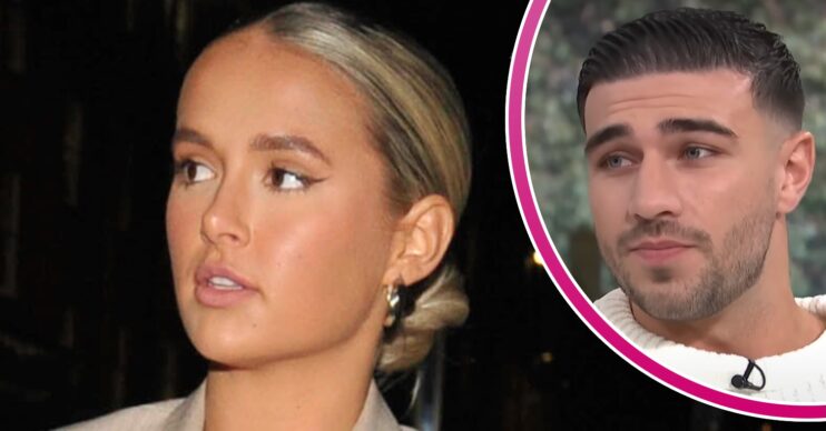 Molly-Mae Hague and Tommy Fury frowning