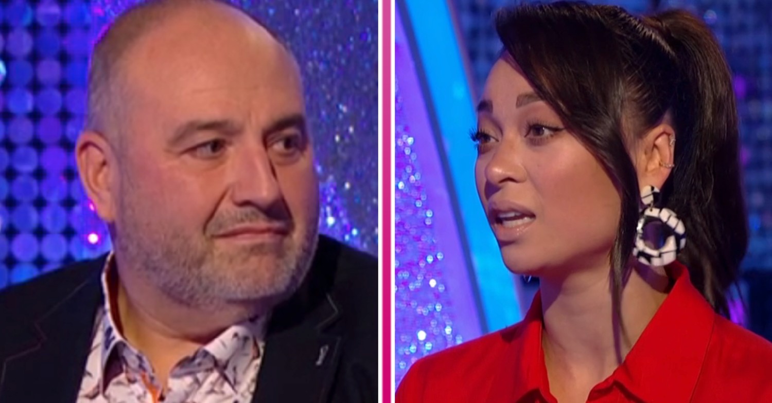 Wynne Evans and Katya Jones speaking on It Takes Two