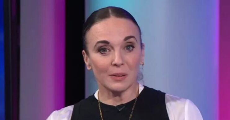 Amanda Abbington looking in front