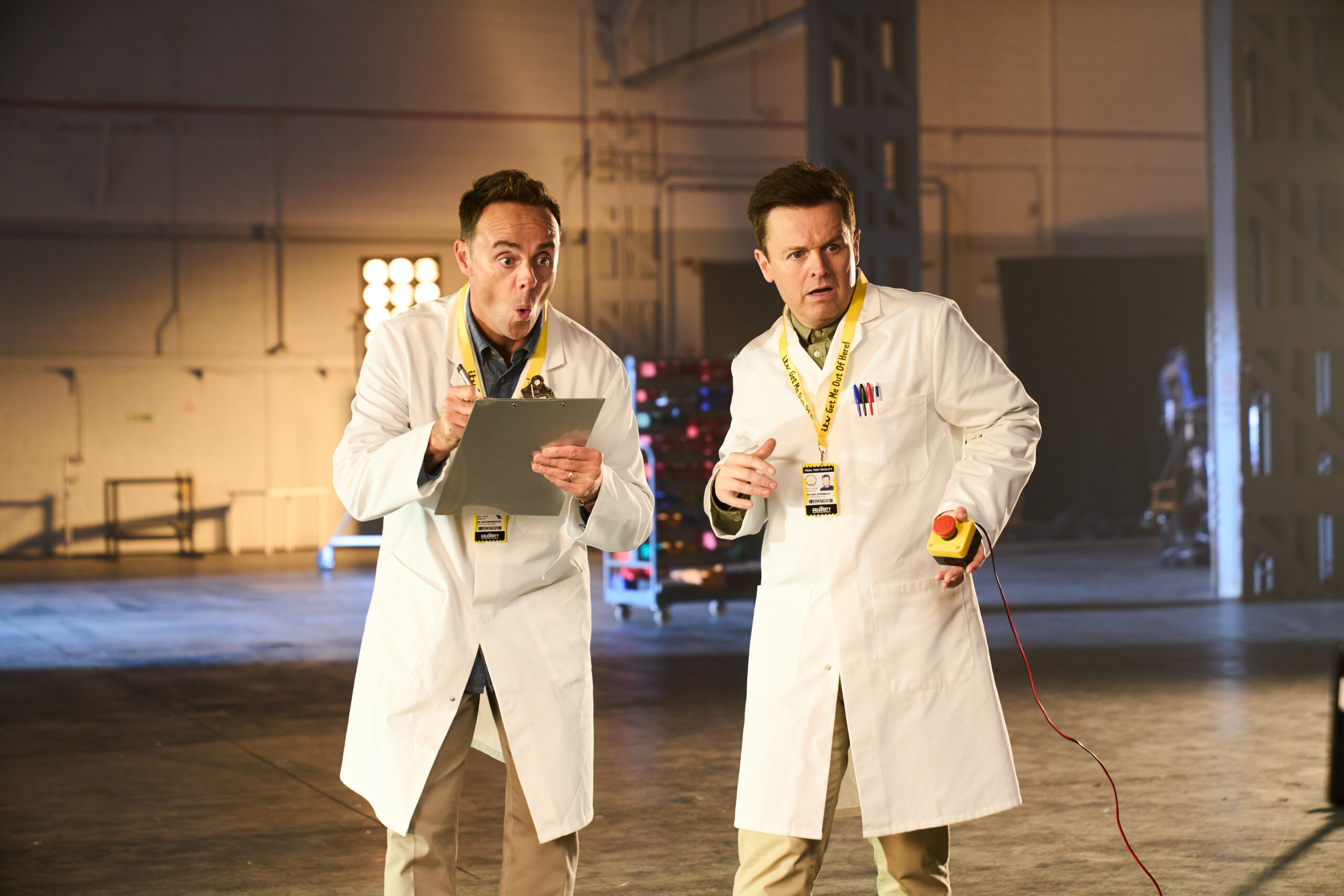Ant and Dec filming their I'm A Celebrity trailer