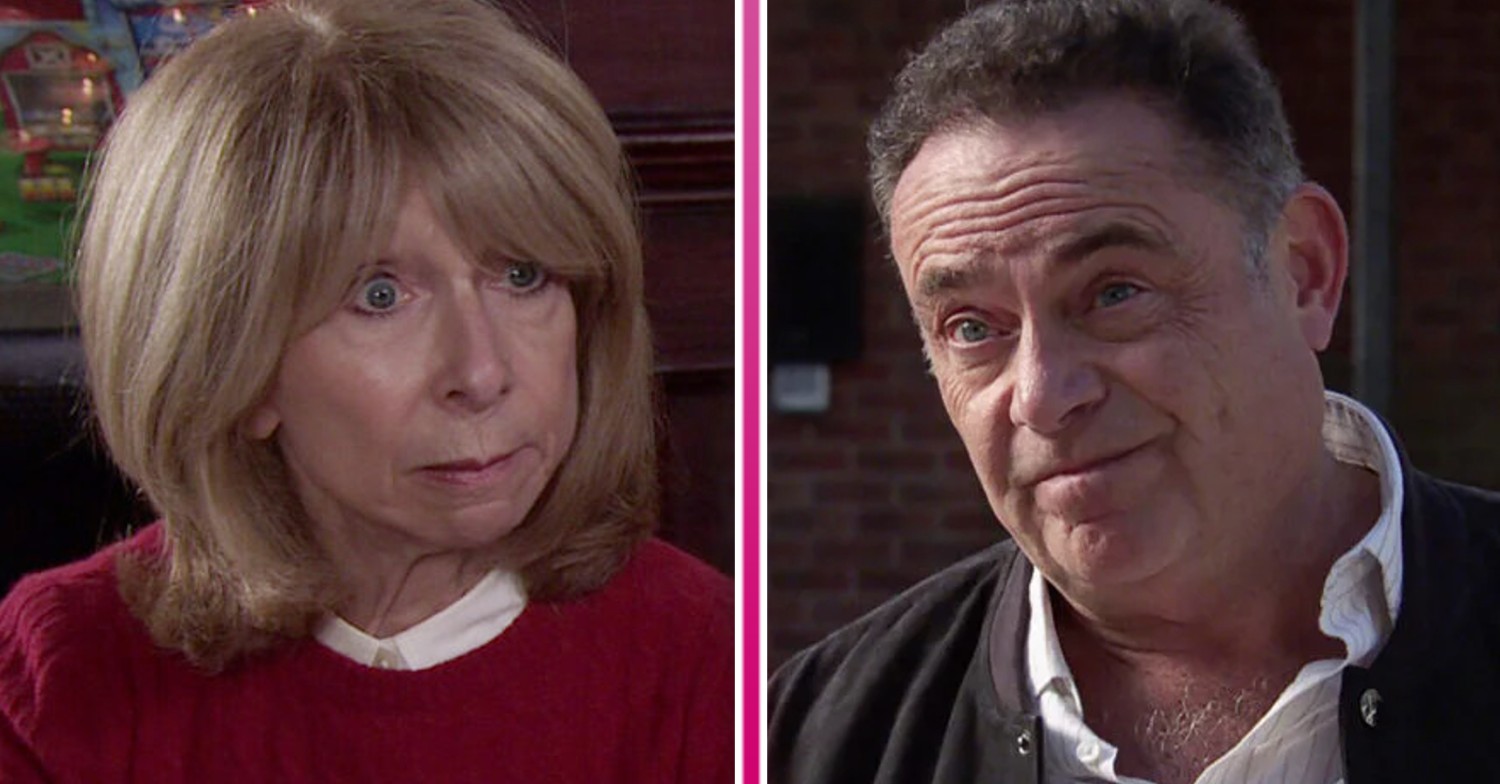Gail and Jesse look serious in Coronation Street
