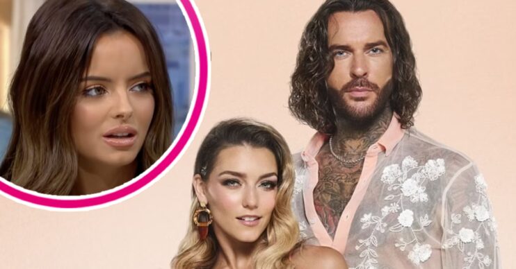 Maura Higgins looking shocked and Pete Wicks and Jowita in Strictly photo