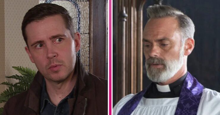 Todd and Billy look serious in Corrie