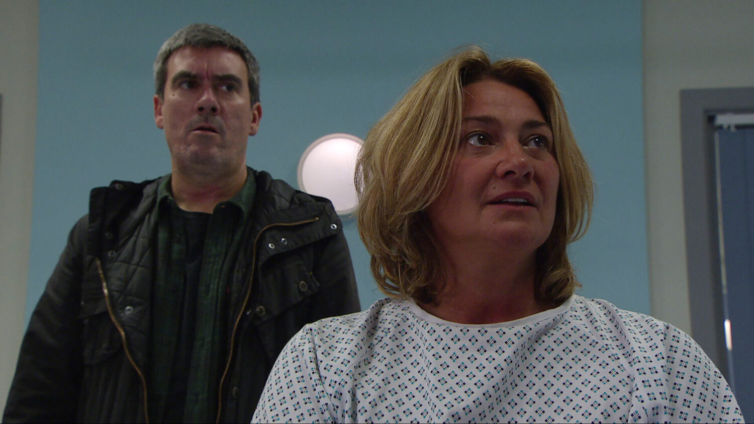 Cain and Moira are at the hospital