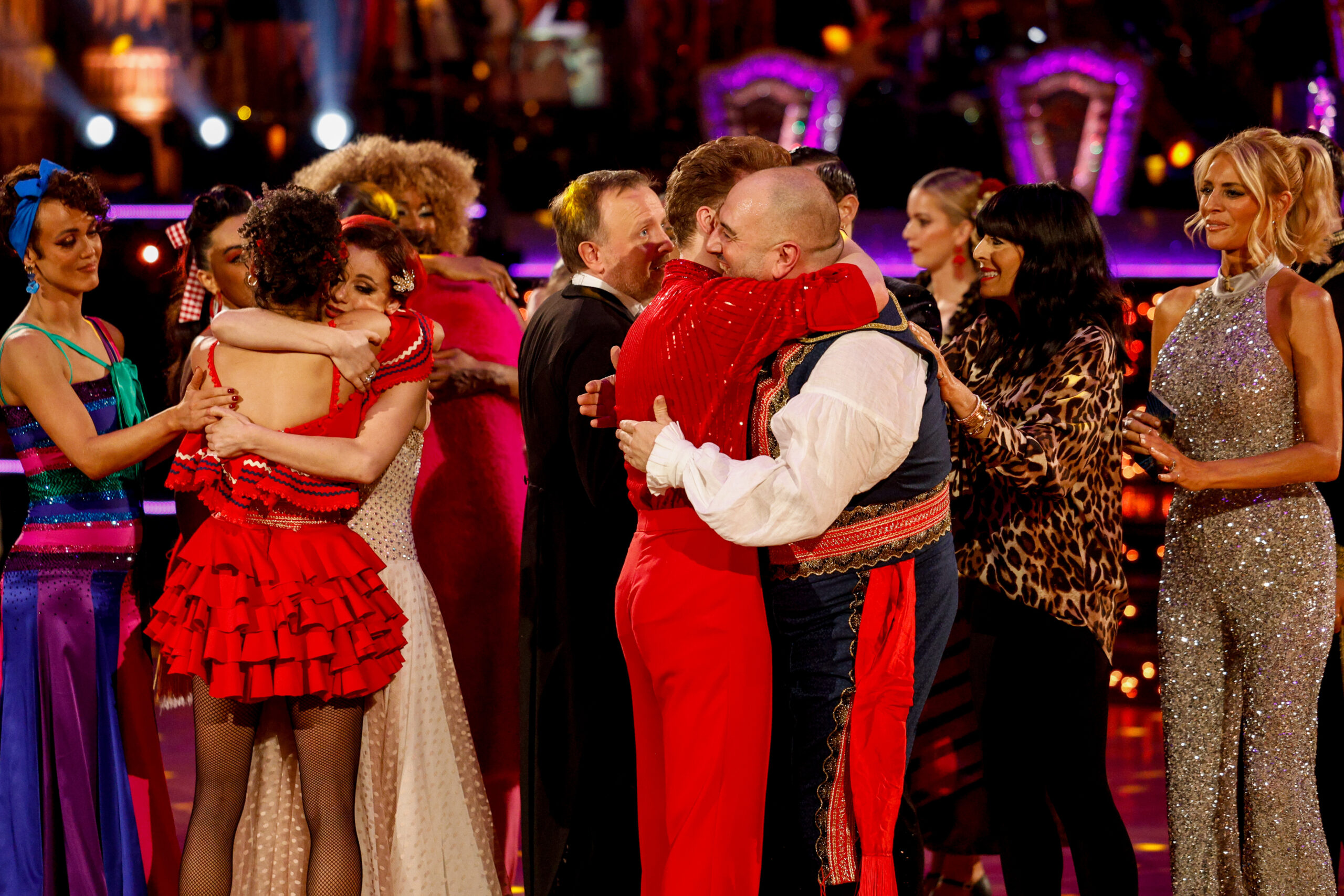Wynne Evans being hugged on Strictly