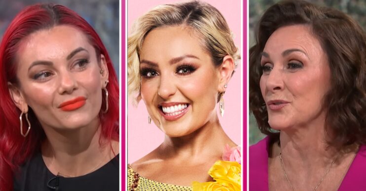 Dianne Buswell, Amy Dowden in Strictly picture, and Shirley Ballas on This Morning