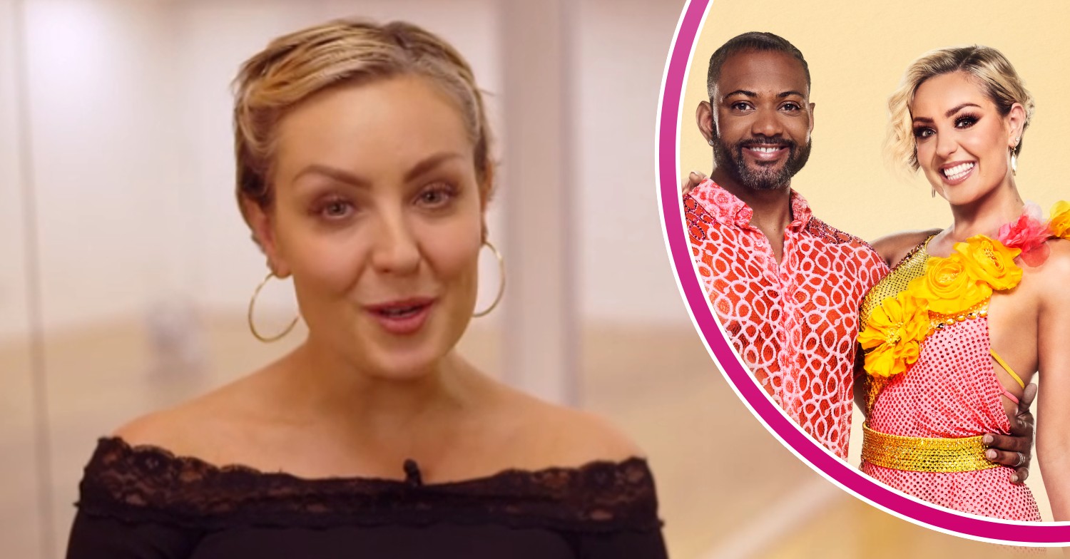 Amy Dowden in Strictly rehearsals and with JB Gill in promo pic
