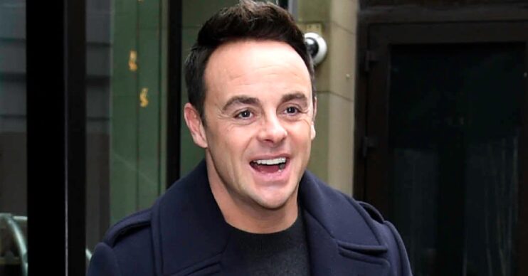 Ant McPartlin smiling outside studios