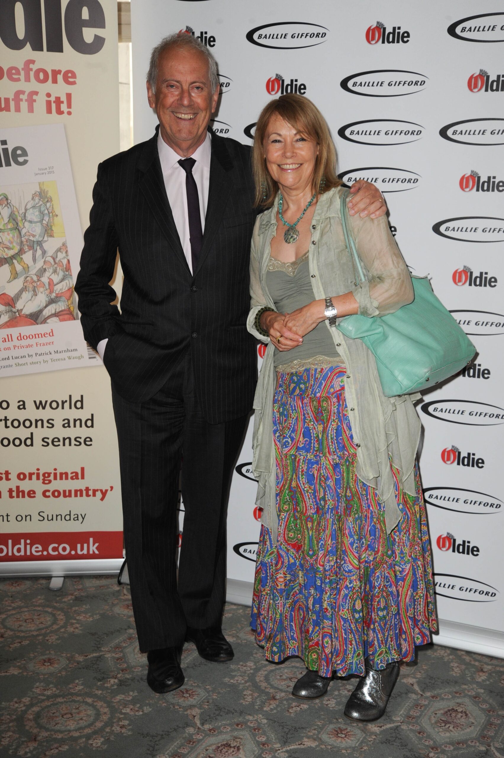 Gyles Brandreth and wife Michelle smiling