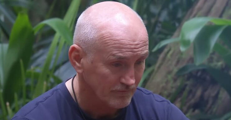 Barry McGuigan looking sad on I'm A Celebrity