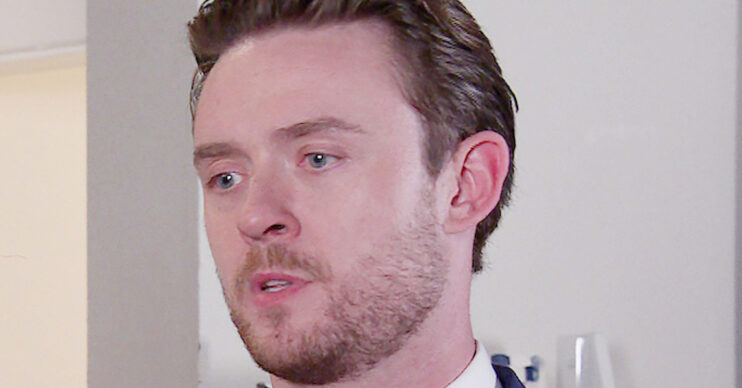 Joel serious on Coronation Street