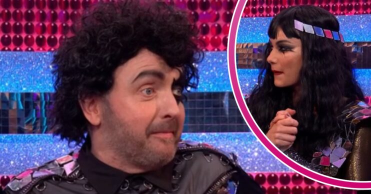 Dianne Buswell and Chris McCausland speaking on Strictly