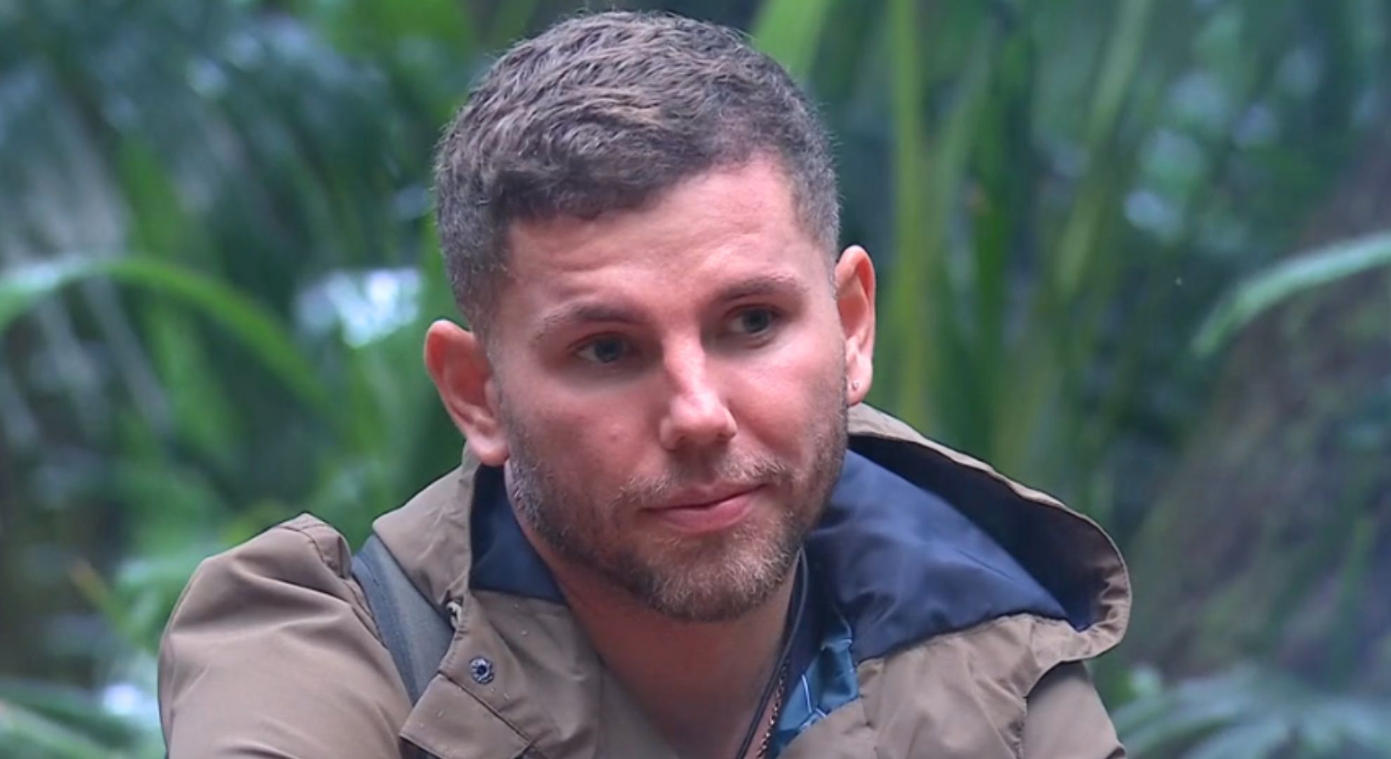 Dean McCullough looking downcast on I'm A Celebrity