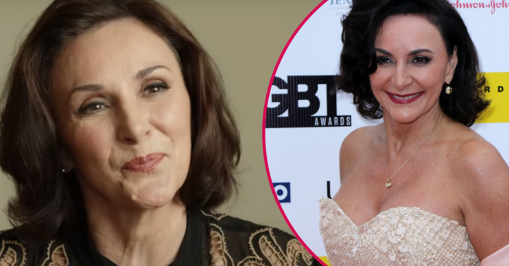 Split image of Shirley Ballas before and after implants removal