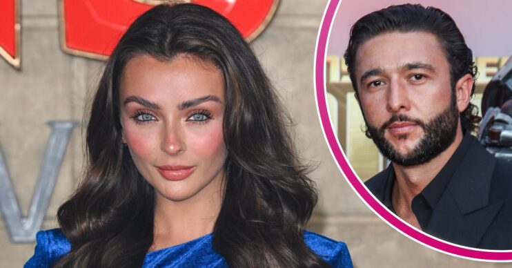Kady McDermott smiling at event and boyfriend Henry Simmons at movie premiere