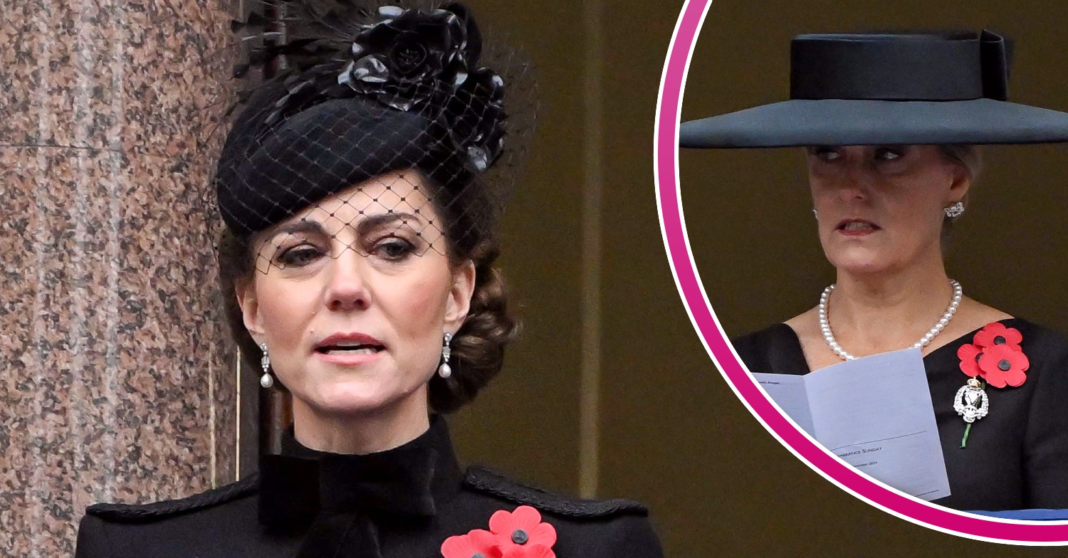 Princess Kate and Sophie at Remembrance Sunday service