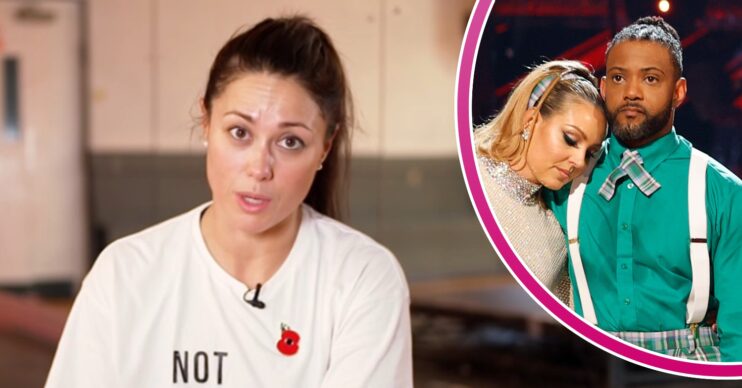 Sam Quek speaking in Strictly rehearsals and Amy Dowden leaning on JB Gill in dance-off