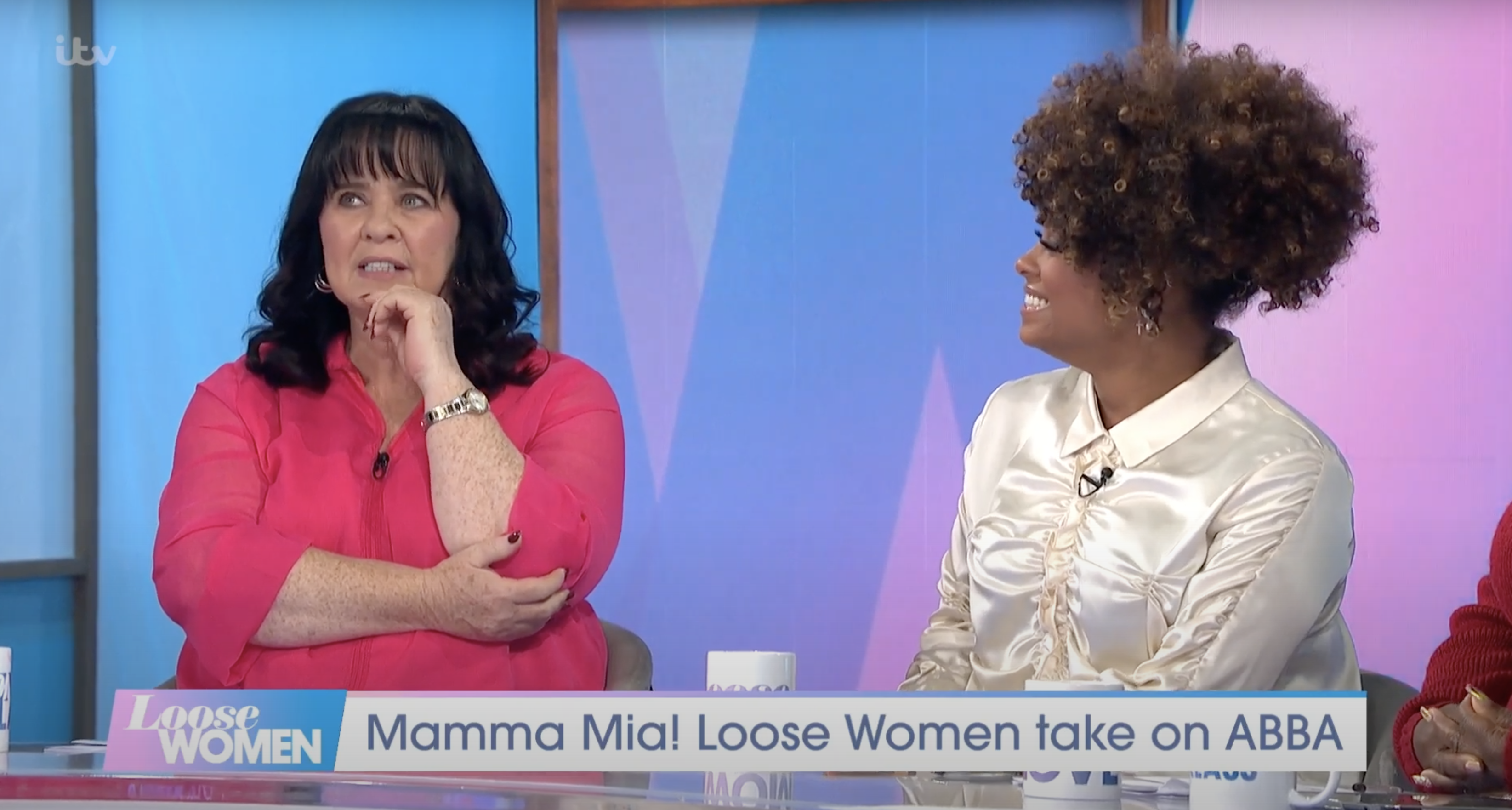 Coleen Nolan speaking next to Fleur East on Loose Women