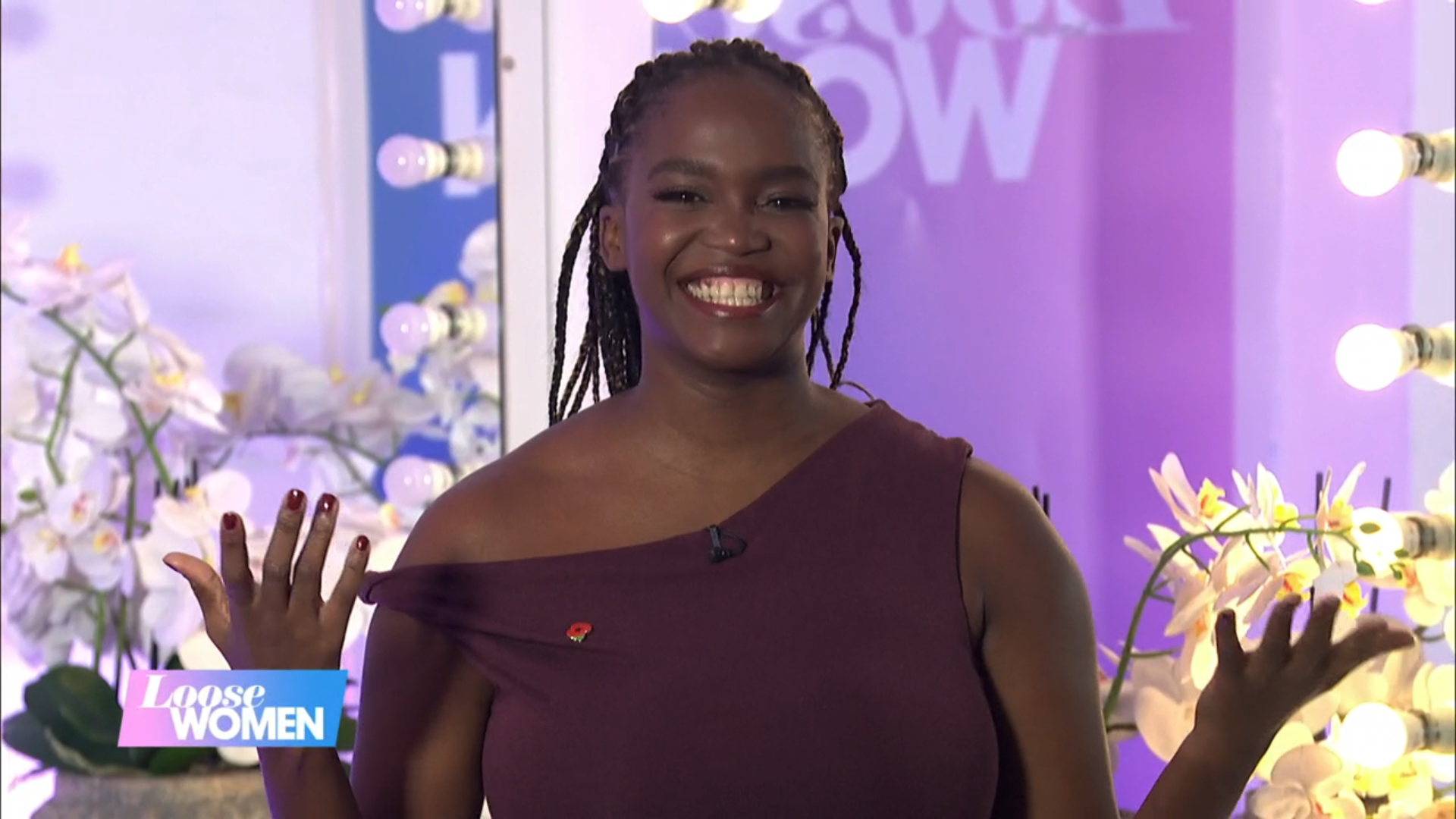 Oti Mabuse looking awkward on Loose Women