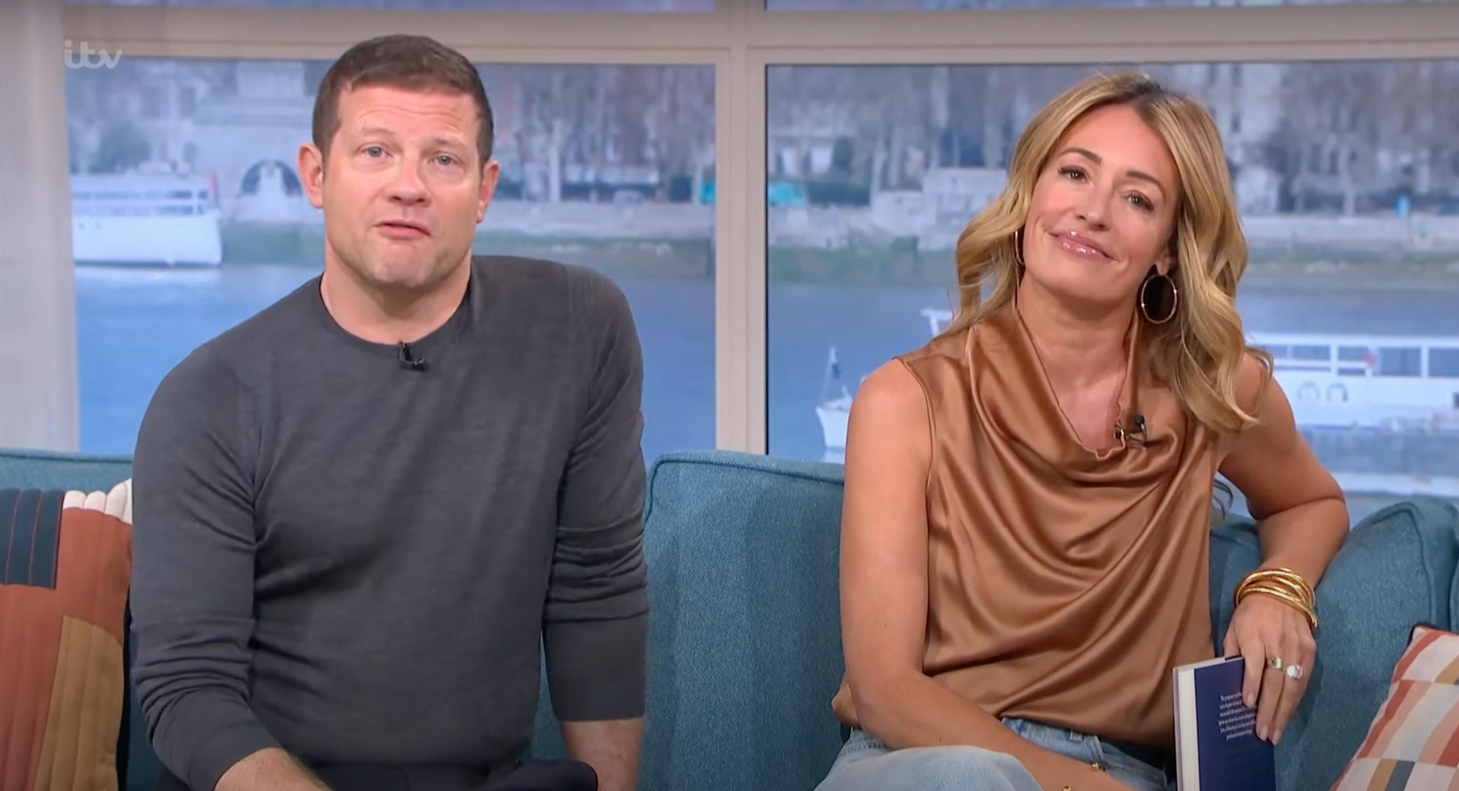 Dermot O'Leary and Cat Deeley on This Morning sofa