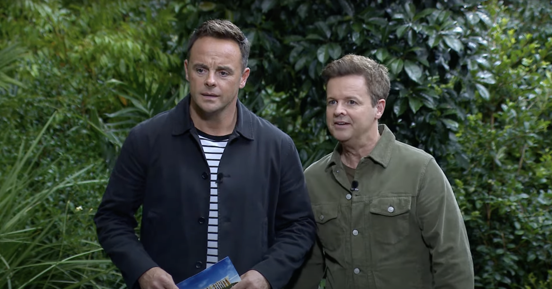 Ant and Dec watch on during one of the I'm A Celebrity trials