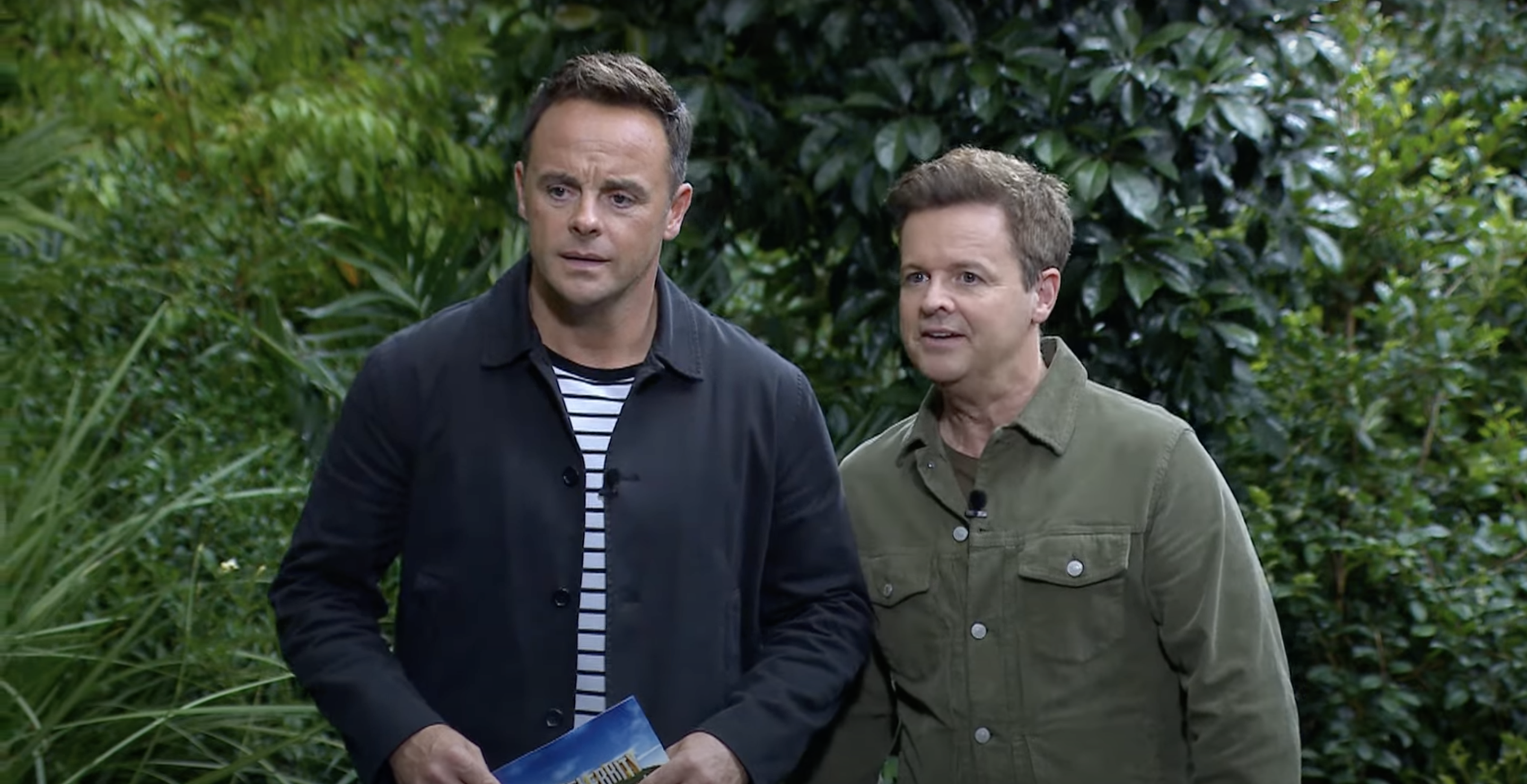 Ant and Dec watch on during one of the I'm A Celebrity trials