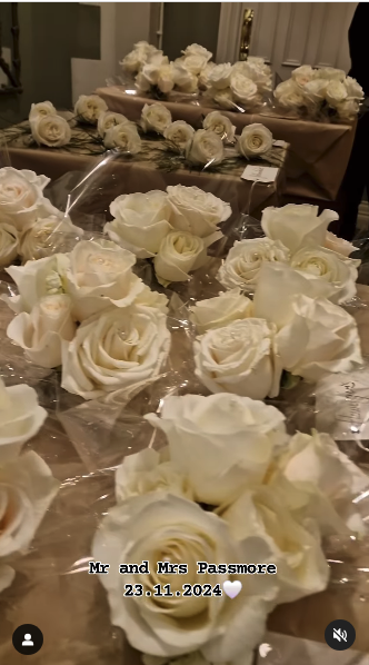 White roses ready for a wedding