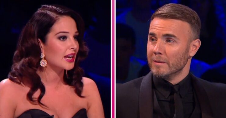 Tulisa and Gary Barlow in side-by-side ED! composite on The X Factor