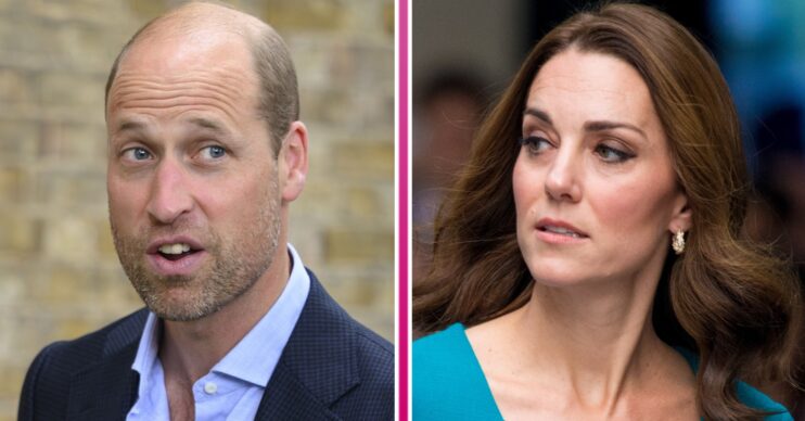 ED! composite of William and Kate looking downcast during royal engagements
