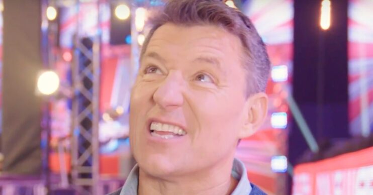 Ben on Ninja Warrior looking shocked