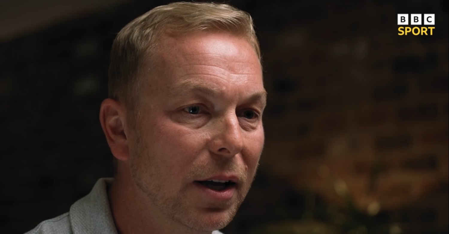 Chris Hoy during his BBC interview
