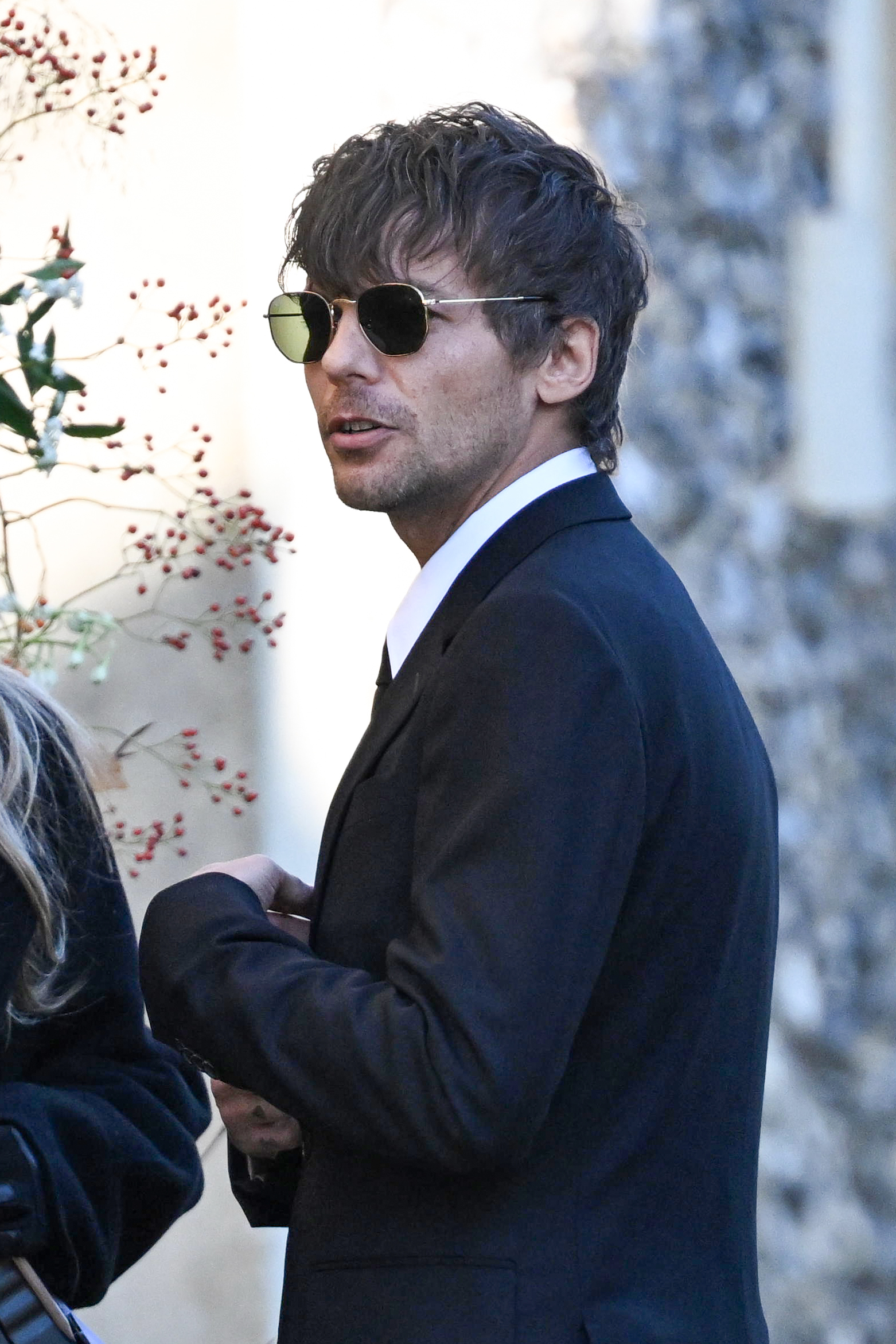 Louis Tomlinson at Liam Payne's funeral