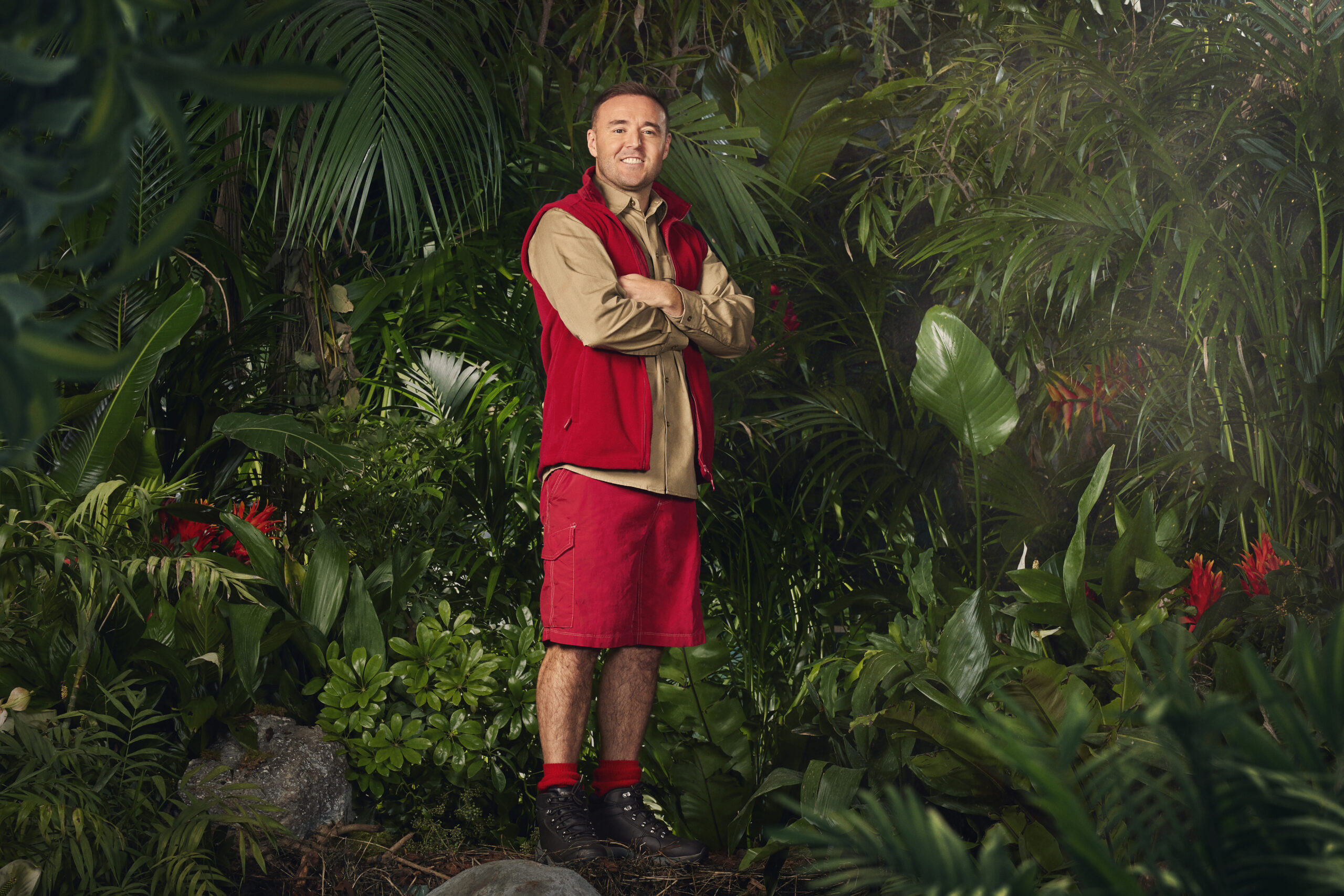 Alan Halsall poses in the jungle for I'm A Celebrity