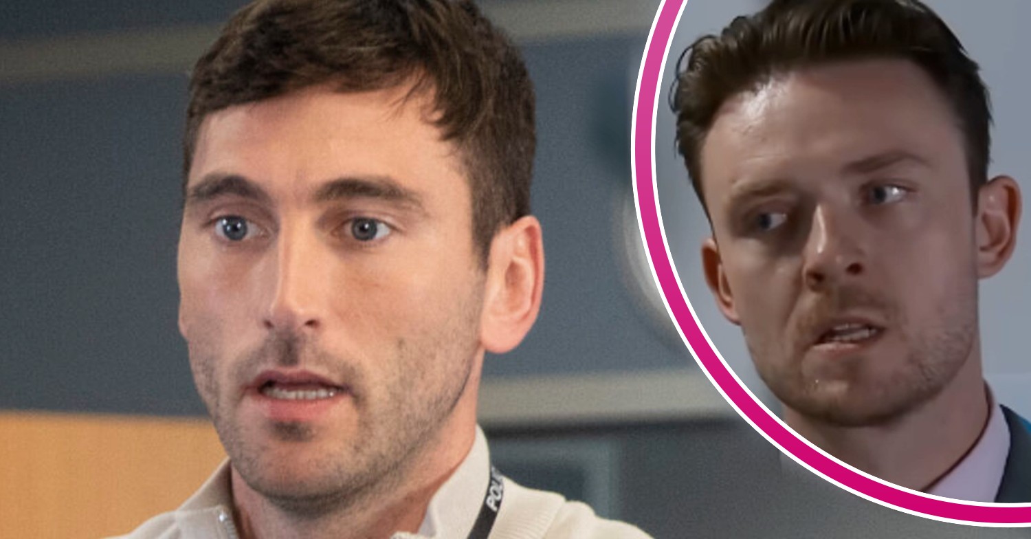 Kit and Joel serious in Coronation Street