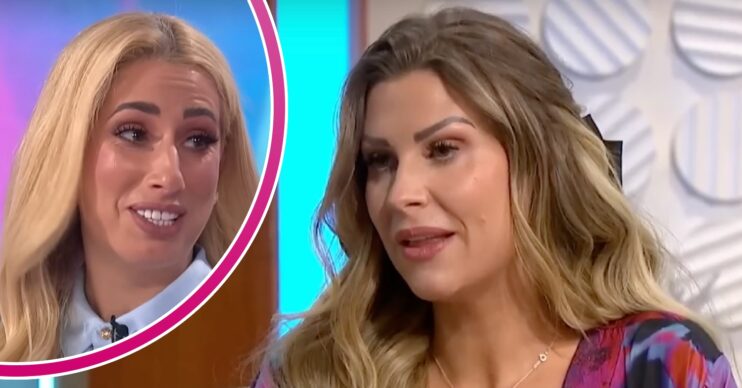 Stacey Solomon smiling on Loose Women / Mrs Hinch speaking on Lorraine