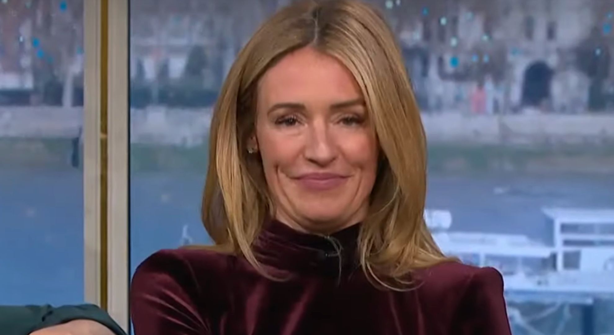 Cat Deeley smiling on This Morning