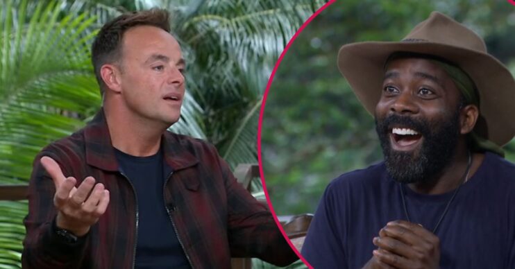 Ant McPartlin gesticulating while Carol Vorderman's voice note failed to play out over the studio speakers, with Melvin looking elated in a pullout image overlaid