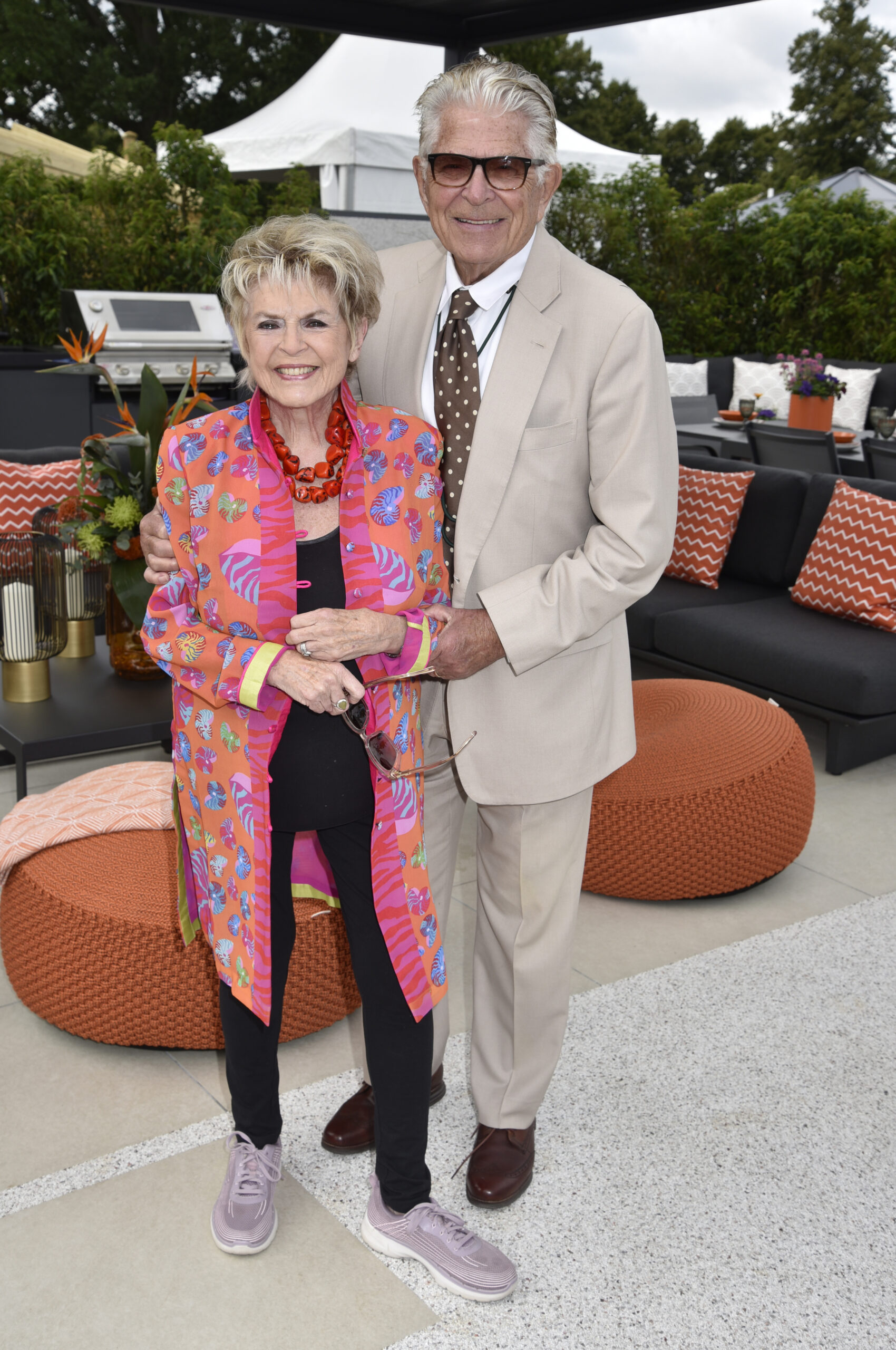 Gloria Hunniford and Stephen Way at RHS Hampton Court Palace Garden Festival