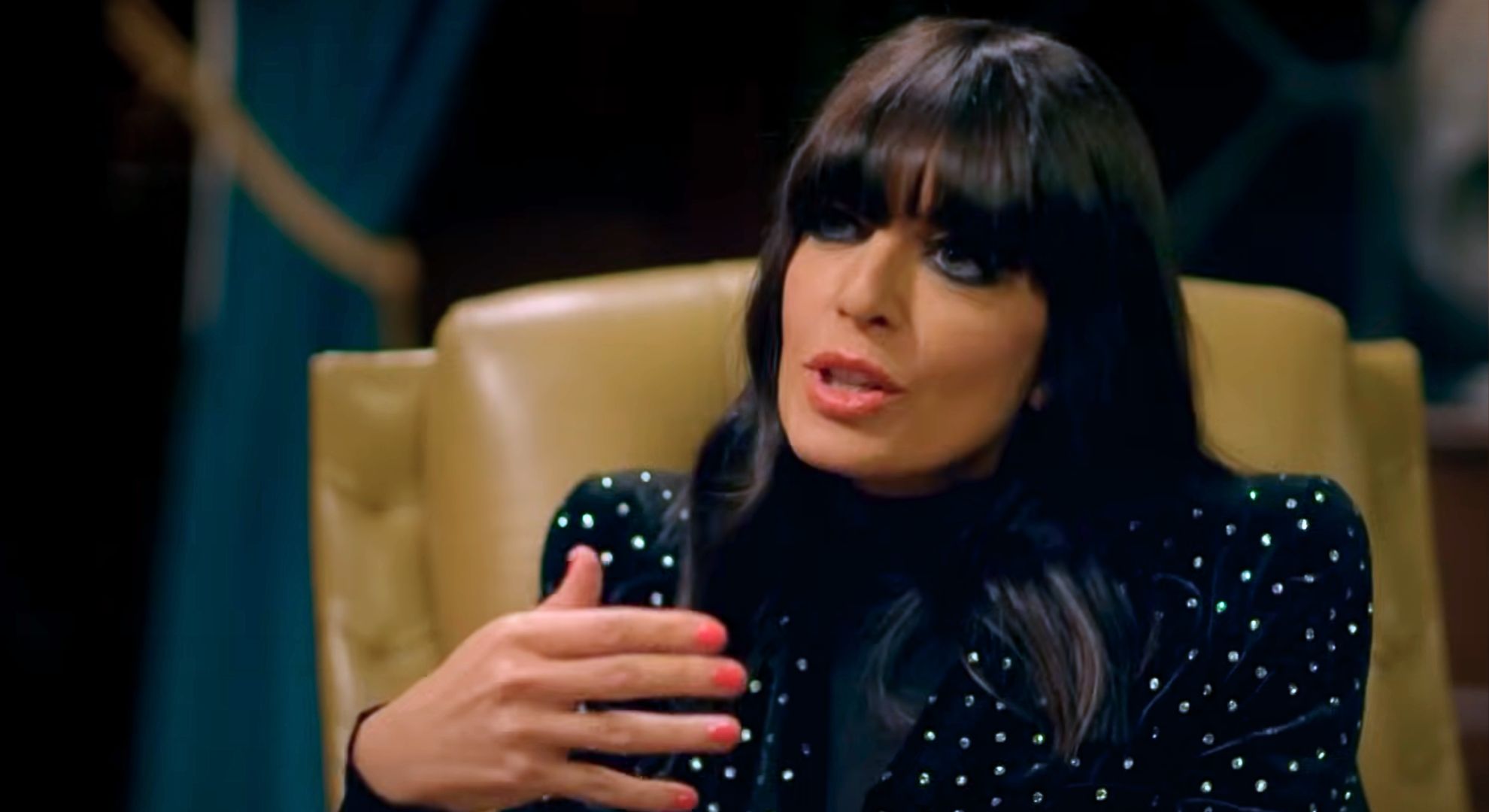 Claudia Winkleman presenting The Traitors in season 2
