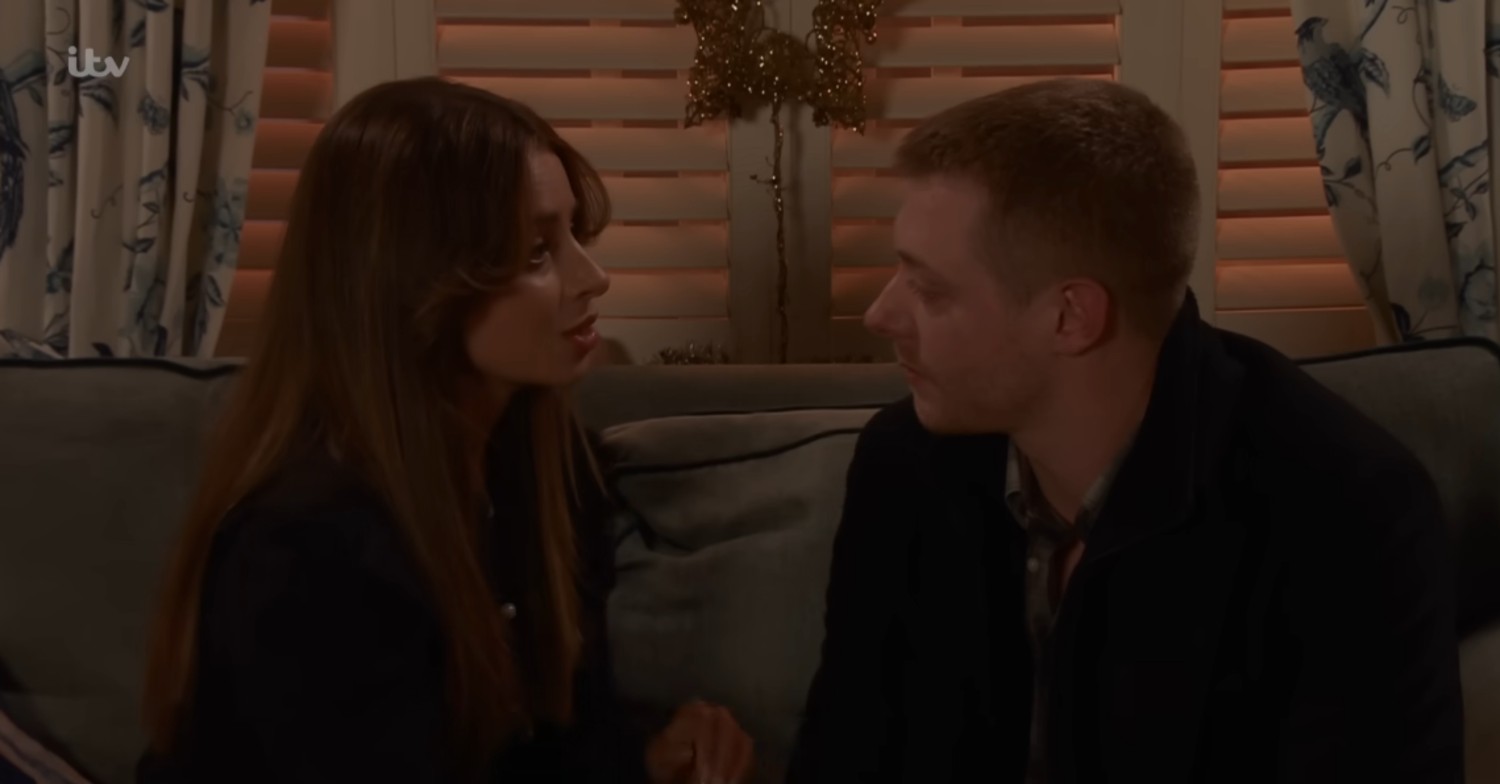 Daniel and Daisy look lovingly at each other on Corrie 