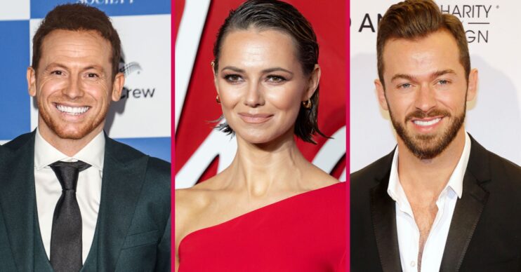 Split image of Joe Swash, Kara Tointon and Artem Chigvintsev